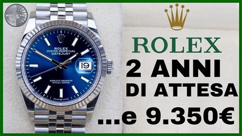 tempo attesa rolex|rolex datejust wait times.